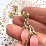 Asymmetrical Floral Reworked Vintage Dangle Earrings