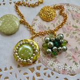 Green Locket Charm Bracelet