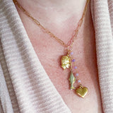 Gold Heart Charm Pendant Necklace