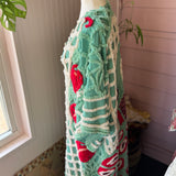 Boho Peacock Chenille Kimono Duster