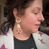 Patience Pink Statement Earrings