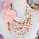 Tropics Repurposed Vintage Statement Necklace