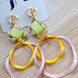 Pastel Whimsical Hoop Earrings