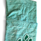Green Floral Chenille Cowl  Scarf