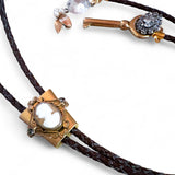 OOAK Western Bolo Cameo Charm Necklace
