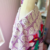 Boho Purple Peacock Chenille Boho Tunic