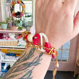 Bandana Charm Necklace/Wrap Bracelet One of a Kind