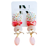 Pinky Repurposed Vintage Earrings