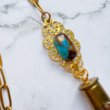 Repurposed Spent Bullet Casing Gold Necklace