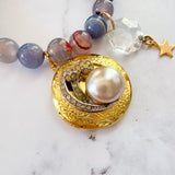 Locket Charm Bracelet with Gemstones