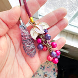 OOAK Western Butterfly Bolo Charm Necklace