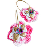 Pansy Repurposed Vintage Earrings