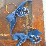 Repurposed Vintage Bandana Fringe Hoop Earrings