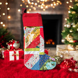 Repurposed Vintage Quilt Patchwork Stocking