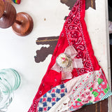 Western Boho Repurposed Shabby Chic Vintage Bandana Head Scarf