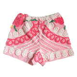 Pink Floral Shorts, Boho Beach Cover up