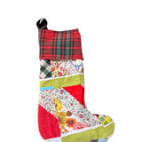 Repurposed Vintage Quilt Patchwork Stocking