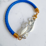 Western Braided Leather Charm Bracelet