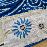 One of a Kind Vintage Patchwork Bandana Scarf | Shabby Chic Head Scarf | Upcycled Boho Neckerchief
