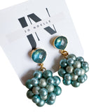Repurposed Vintage Gemstone Dangle Earrings