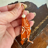 Repurposed Vintage Bandana Fringe Dangle Earrings