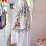 Embroidered Flowy Babydoll Dress, Floral Embroidered Mini Dress/Tunic