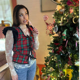 Shannon Plaid Bow Vest