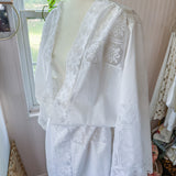 Boho White Lace Kimono Duster| Drawstring Kimono