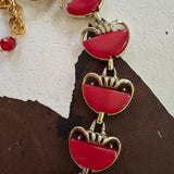 Americana Repurposed Vintage Statement Necklace