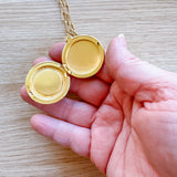 OOAK Gold Locket Charm Necklace