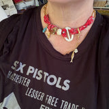 Bandana Charm Necklace/Wrap Bracelet One of a Kind