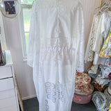 Boho White Lace Kimono Duster| Drawstring Kimono