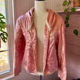 Little Red Riding Hood Pink Satin Jacket with Hood