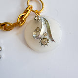 Grannies Attic Repurposed, vintage charm necklace