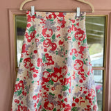 Apple Blossom Vintage Fabric Midi Skirt