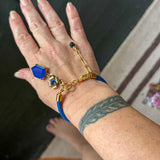 Western Braided Leather Charm Bracelet