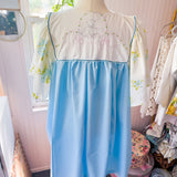 Embroidered Flowy Babydoll  Dress, Kitten Embroidered Dress