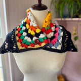 Granny Square Blanket Scarf Collar