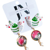 Whimsical Bird Repurposed Vintage Earrings