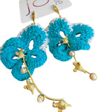 Floral Shabby Chic Dangle Earrings