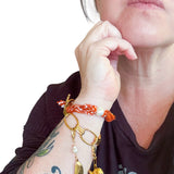 Bandana Charm Necklace/Wrap Bracelet One of a Kind