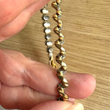 Gemstone Charm Watch Band Bracelet – Unique Upcycled Jewelry for Boho Style