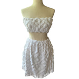 Boho White Strapless Tube Top, Beach Coverup