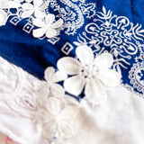 Western Boho Repurposed Shabby Chic Vintage Bandana Head Scarf
