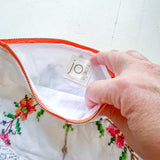 Vintage Repurposed Embroidered Floral Fabric Clutch Handbag