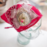 Western Boho Repurposed Shabby Chic Vintage Bandana Head Scarf