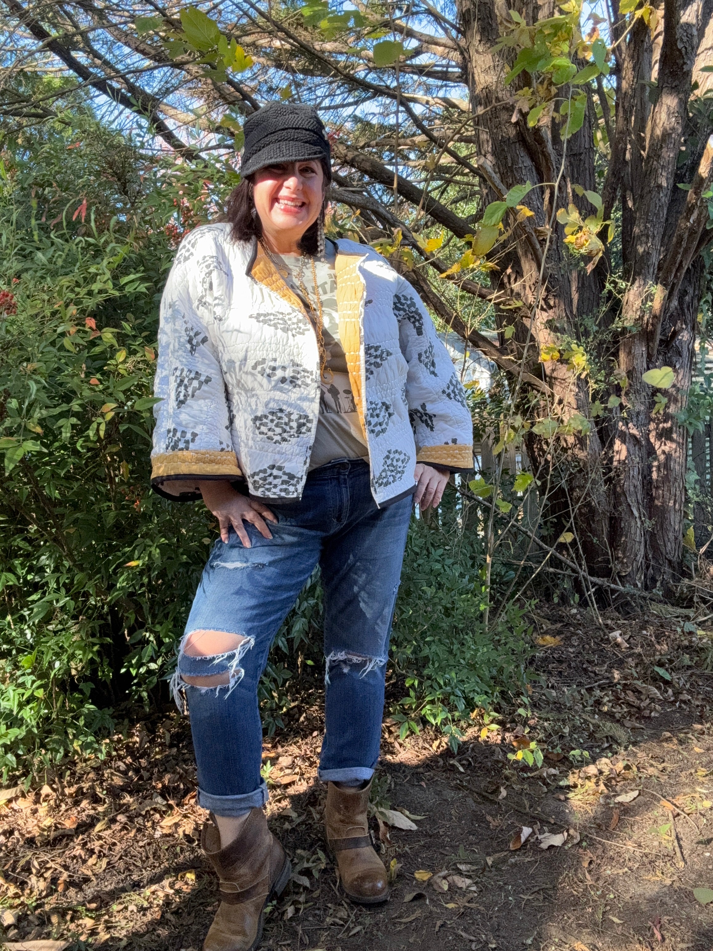 Boho Quilt Chore Coat