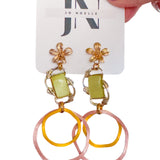 Pastel Whimsical Hoop Earrings