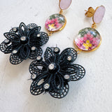 Romantic Floral Dangle Earrings