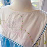 Embroidered Flowy Babydoll  Dress, Kitten Embroidered Dress